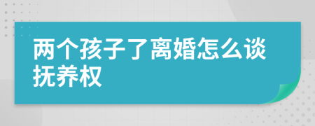 两个孩子了离婚怎么谈抚养权
