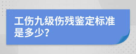 工伤九级伤残鉴定标准是多少？