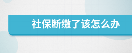 社保断缴了该怎么办	