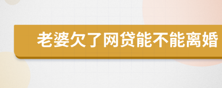 老婆欠了网贷能不能离婚