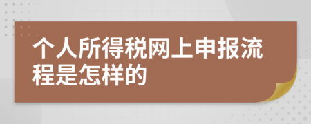 个人所得税网上申报流程是怎样的