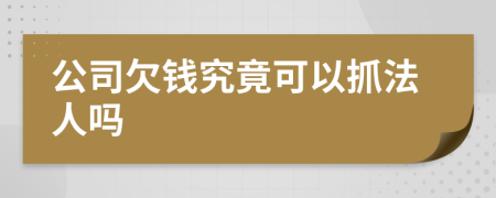 公司欠钱究竟可以抓法人吗