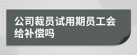 公司裁员试用期员工会给补偿吗