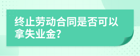 终止劳动合同是否可以拿失业金？