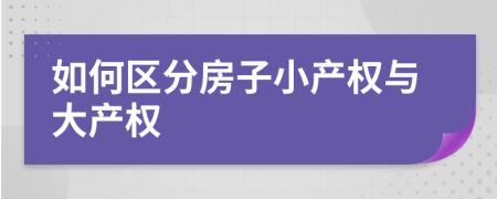 如何区分房子小产权与大产权