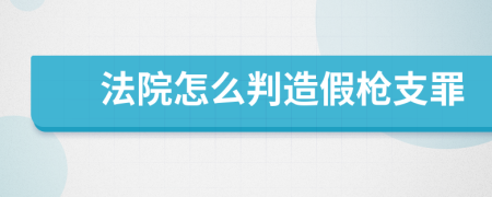 法院怎么判造假枪支罪