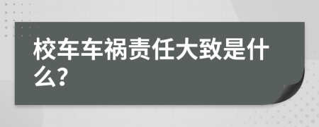 校车车祸责任大致是什么？