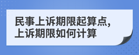 民事上诉期限起算点,上诉期限如何计算