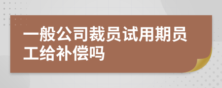 一般公司裁员试用期员工给补偿吗