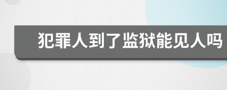 犯罪人到了监狱能见人吗