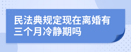 民法典规定现在离婚有三个月冷静期吗