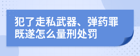 犯了走私武器、弹药罪既遂怎么量刑处罚