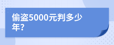 偷盗5000元判多少年？