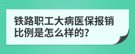 铁路职工大病医保报销比例是怎么样的？