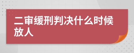 二审缓刑判决什么时候放人