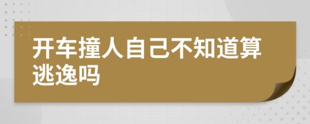 开车撞人自己不知道算逃逸吗