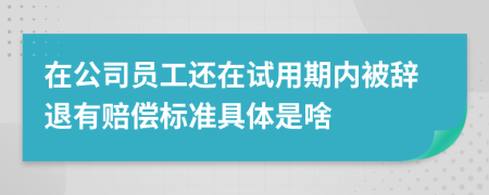 在公司员工还在试用期内被辞退有赔偿标准具体是啥