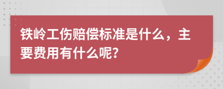 铁岭工伤赔偿标准是什么，主要费用有什么呢？