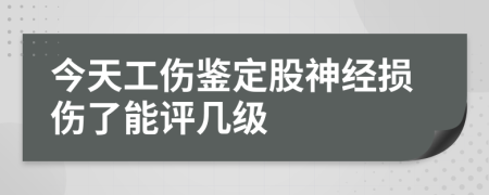 今天工伤鉴定股神经损伤了能评几级