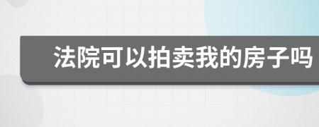 法院可以拍卖我的房子吗