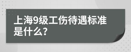 上海9级工伤待遇标准是什么？