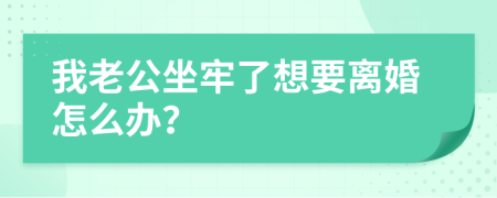 我老公坐牢了想要离婚怎么办？