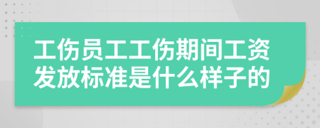 工伤员工工伤期间工资发放标准是什么样子的