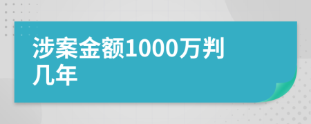 涉案金额1000万判几年