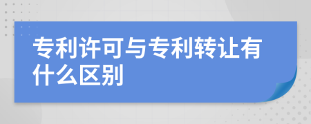 专利许可与专利转让有什么区别