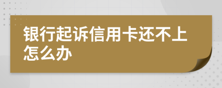 银行起诉信用卡还不上怎么办