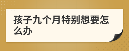 孩子九个月特别想要怎么办