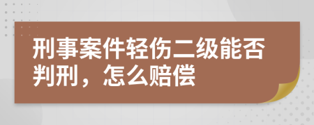 刑事案件轻伤二级能否判刑，怎么赔偿