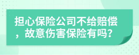 担心保险公司不给赔偿，故意伤害保险有吗？