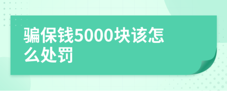 骗保钱5000块该怎么处罚