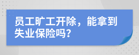 员工旷工开除，能拿到失业保险吗？
