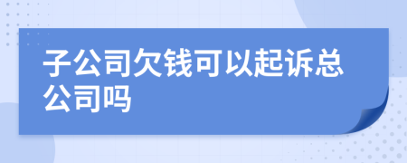 子公司欠钱可以起诉总公司吗