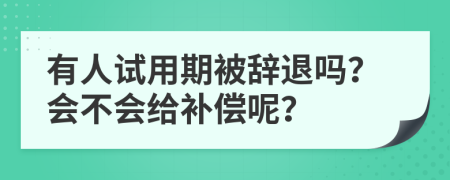 有人试用期被辞退吗？会不会给补偿呢？