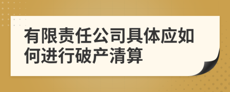 有限责任公司具体应如何进行破产清算