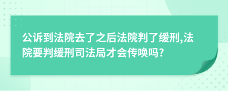 公诉到法院去了之后法院判了缓刑,法院要判缓刑司法局才会传唤吗?