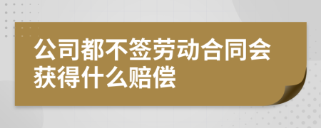 公司都不签劳动合同会获得什么赔偿