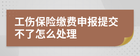 工伤保险缴费申报提交不了怎么处理