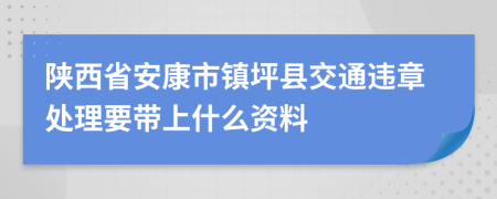 陕西省安康市镇坪县交通违章处理要带上什么资料