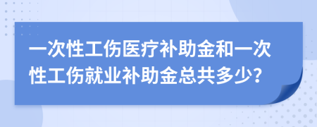 一次性工伤医疗补助金和一次性工伤就业补助金总共多少？