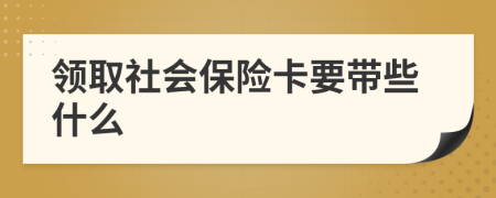 领取社会保险卡要带些什么