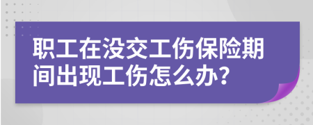 职工在没交工伤保险期间出现工伤怎么办？