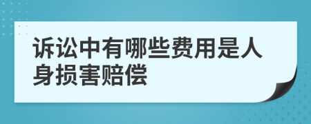 诉讼中有哪些费用是人身损害赔偿