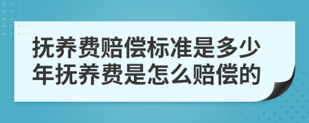 抚养费赔偿标准是多少年抚养费是怎么赔偿的