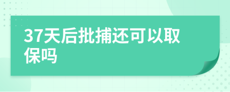 37天后批捕还可以取保吗