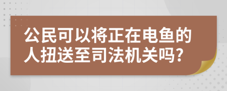 公民可以将正在电鱼的人扭送至司法机关吗?