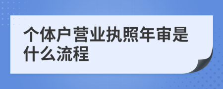 个体户营业执照年审是什么流程